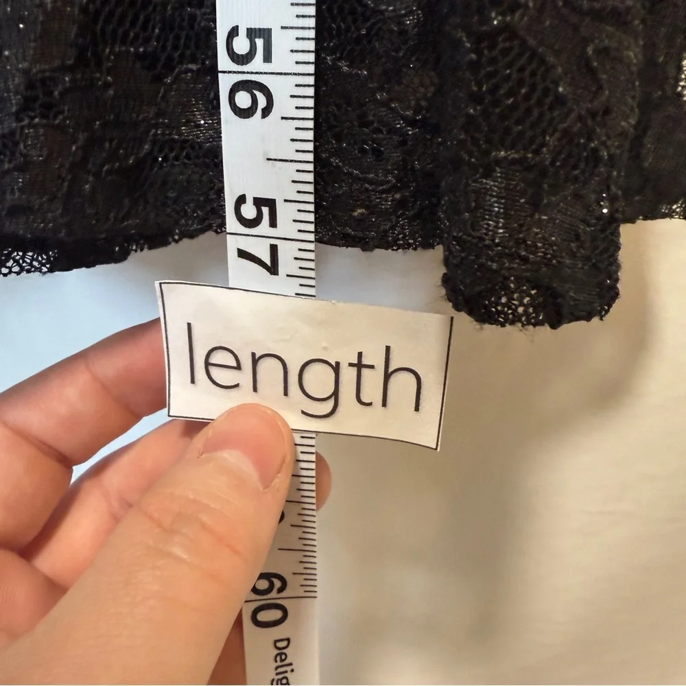 VTG Y2K Whimsigoth‎ Maxi Dress 6 Fully Lace Black Dark Fairy Grunge Hoco Prom - Picture 7 of 13